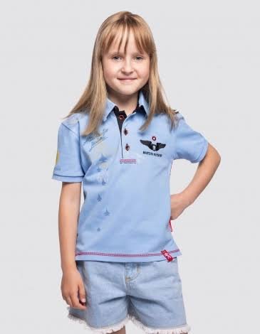 LIGHT BLUE POLO SHIRT AND JEANS