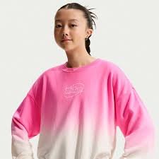 PINK AND WHITE OMBRÉ SWEATSHIRT