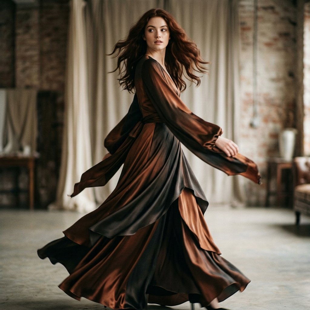 Flowing Silk Dress