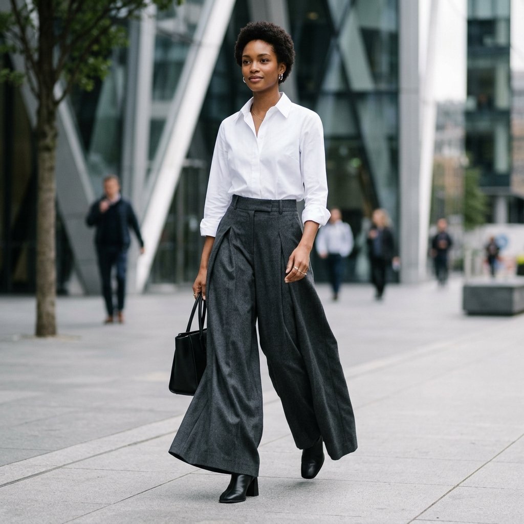 WIDE-LEG ARCHITECTURAL TROUSERS
